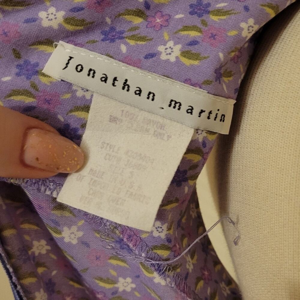 Jonathan Martin Purple Floral Maxi Dress Women's 5 Sleeveless Casual Summer - Picture 7 of 12